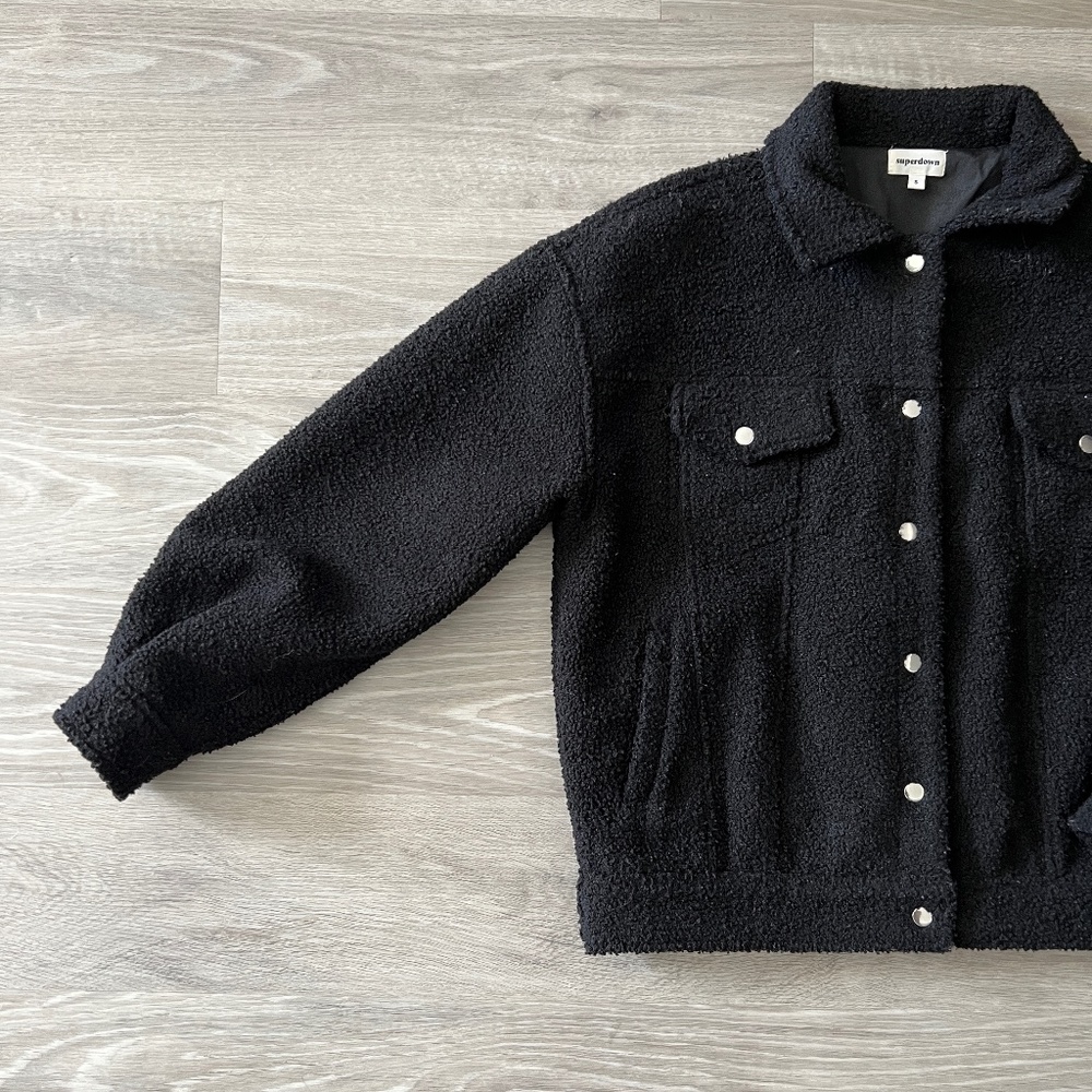 Revolve Superdown Margot Oversized Jacket, Size S… - image 1